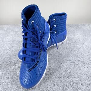 NWOB Under Armour Highlight 2 RM 3027300-400 Football Cleats Blue Mens Sz 8